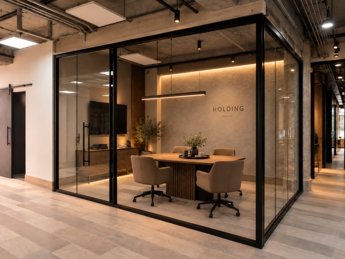 Espacio corporativo contemporáneo de referencia